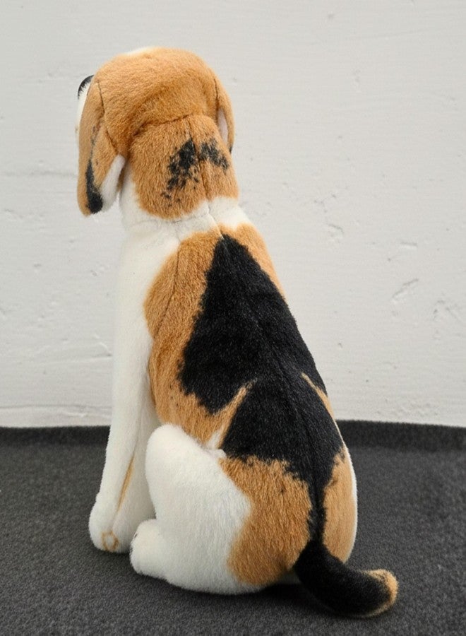 Tickles Musical Beagle Sitting Dog with Barking Sound Bow-Wow Soft Stuffed Plush Animal Toy for Kids Boys & Girls Birthday Gift (Color: White & Brown, Size: 22 cm) - Image 3